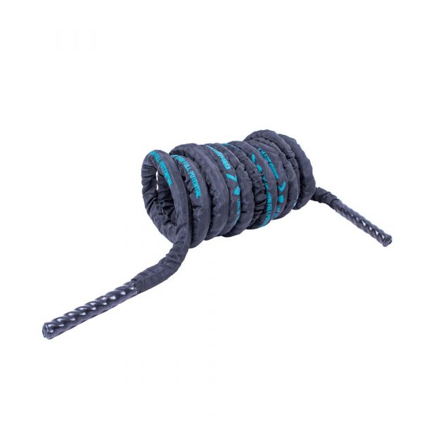 Канат LIVEPRO Covered Battle Rope 3,8 см х 15 м, черный/синий