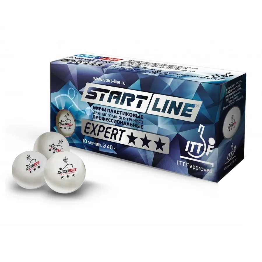 Мячи START LINE V40+ 3* стандарт ITTF, набор 10 штук