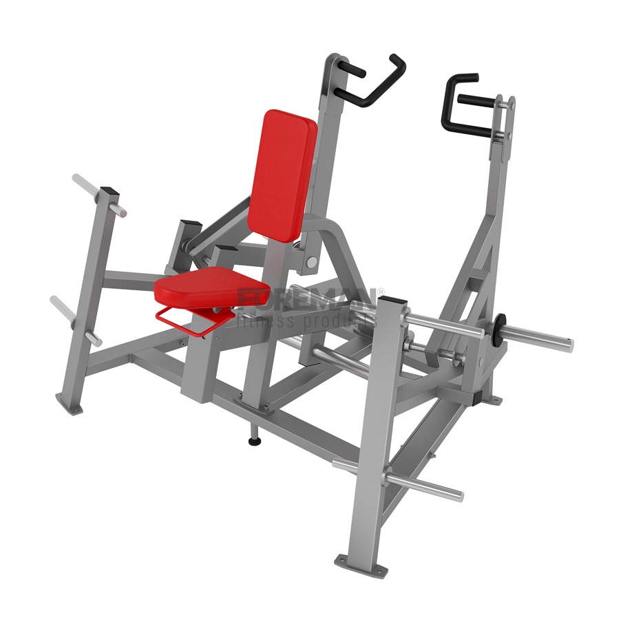 Гребная тяга сидя с упором на грудь FOREMAN FG-612 черный/красный