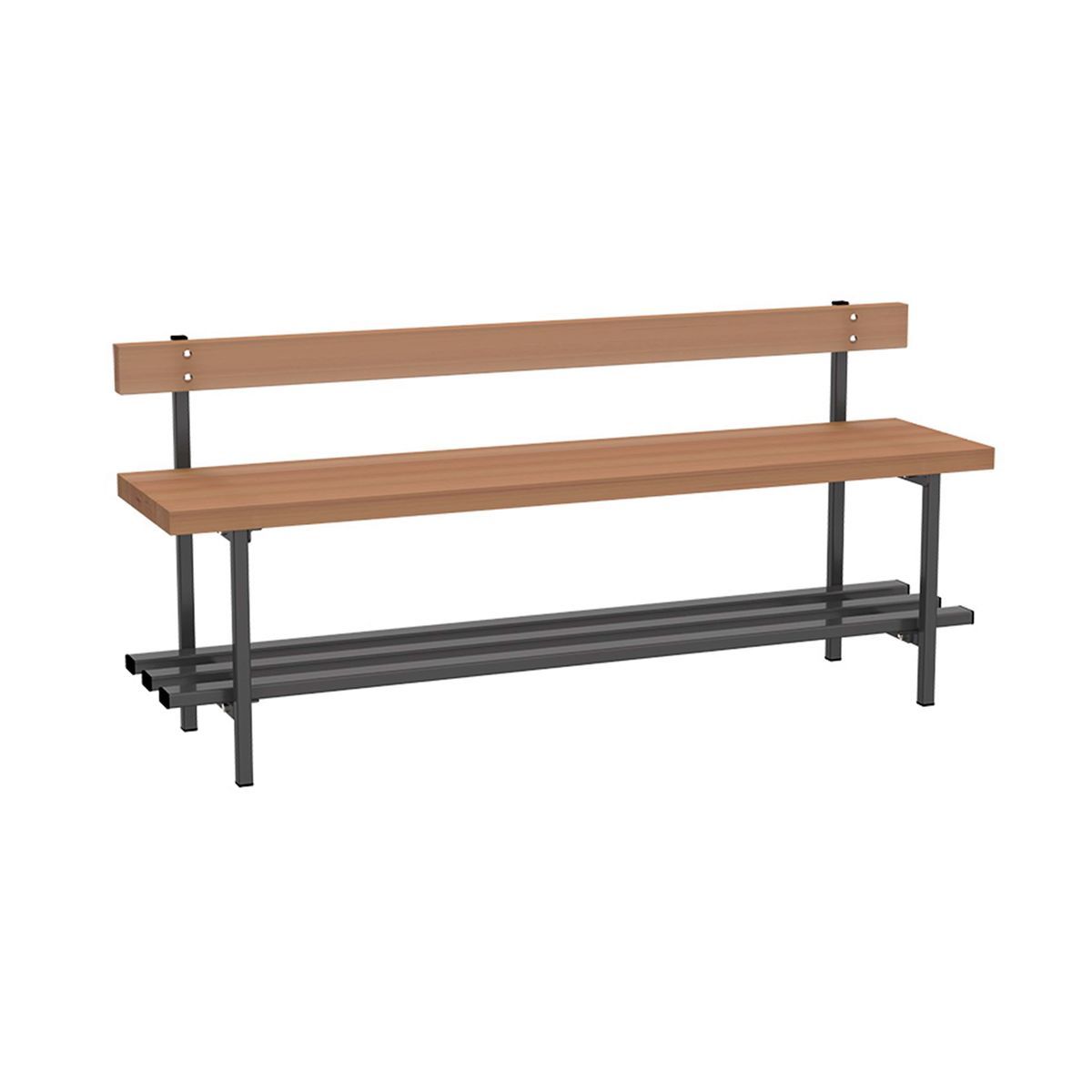 Скамья для раздевалок со спинкой 2 м ZAVODSPORTA