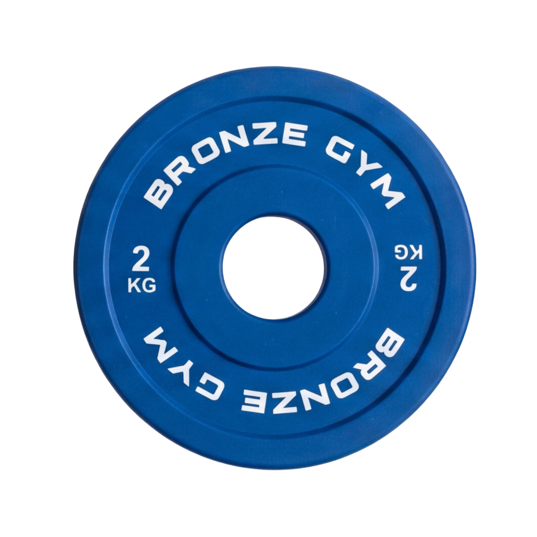 Диск олимпийский BRONZE GYM тяжелоатлетический синий 2 кг